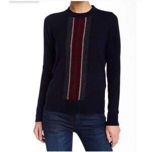 Vince Womens Regimental Cashmere Striped Sweater Pullover Academia Preppy Size M